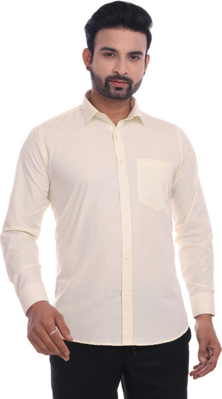 Colours 'n' Collars Men Solid Formal Yellow Shirt