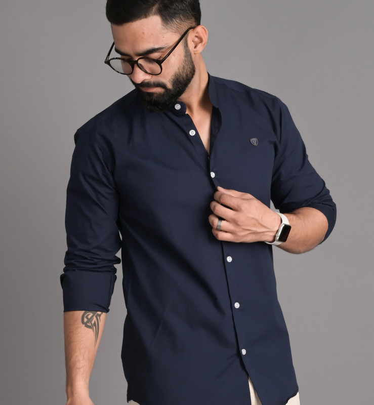 FUBAR Men Solid Casual Blue Shirt - 87% off at DetectaDeal
