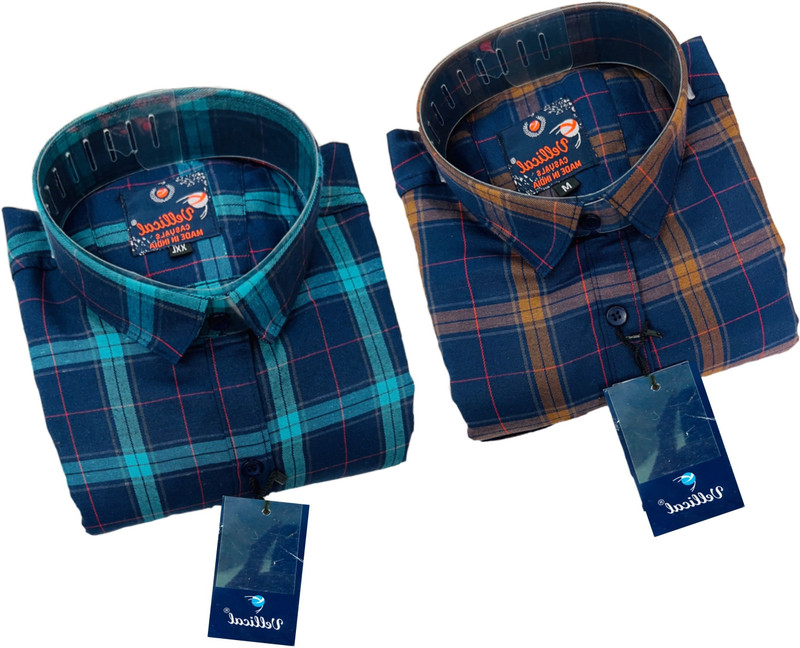 Vellical Men Checkered Casual Multicolor Shirt(Pack of 2) - 70% off at DetectaDeal