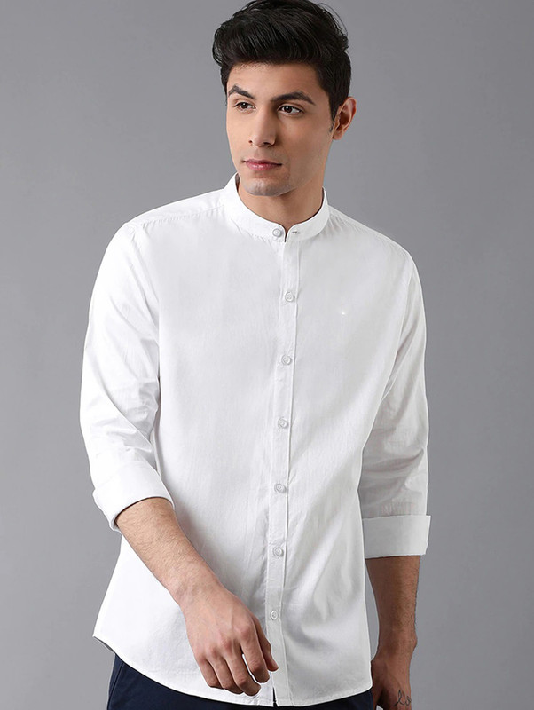 FUBAR Men Solid Casual White Shirt