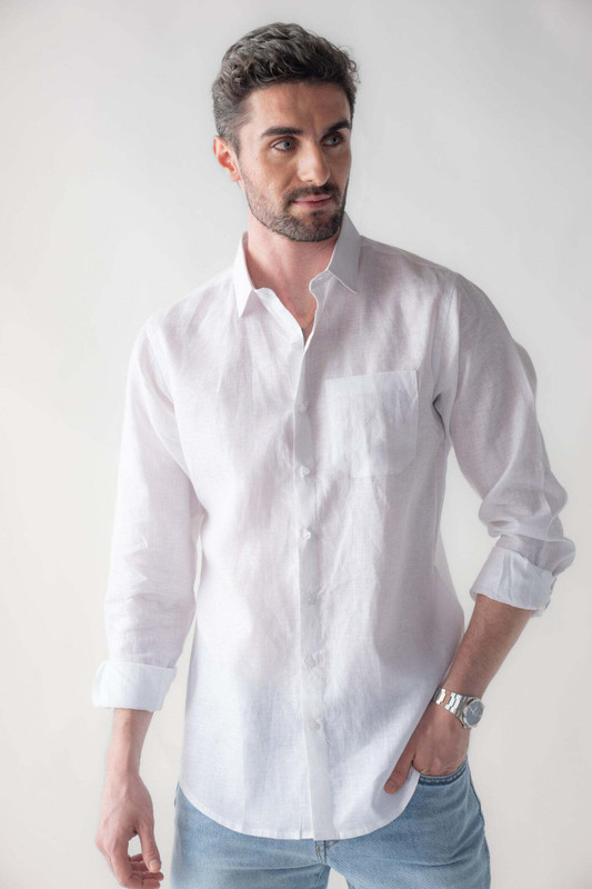 Mendom Men Slim Fit Solid Slim Collar Casual Shirt