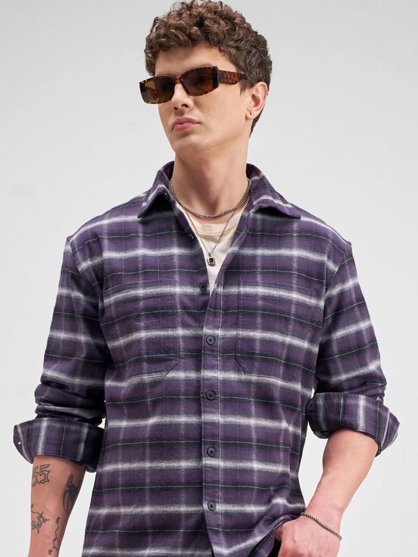 LOCOMOTIVE Men Checkered Casual Multicolor Shirt