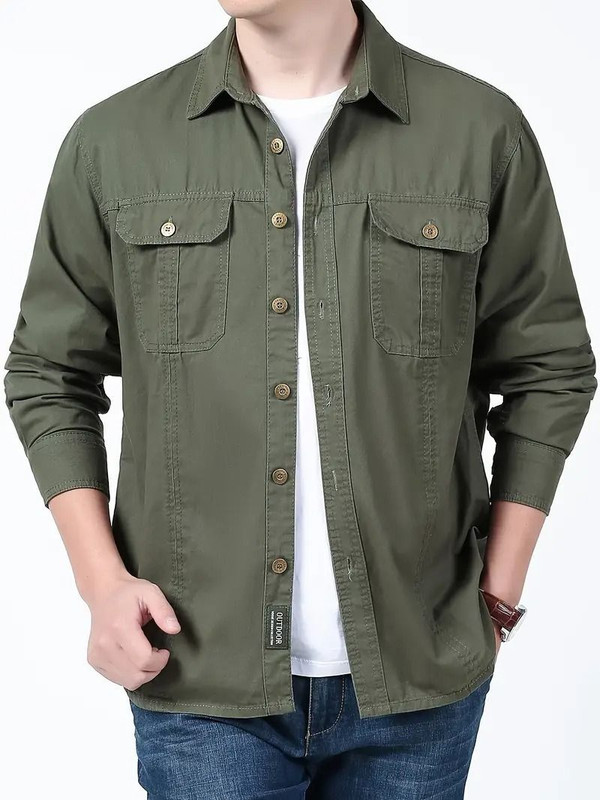 sti Men Solid Casual Green Shirt