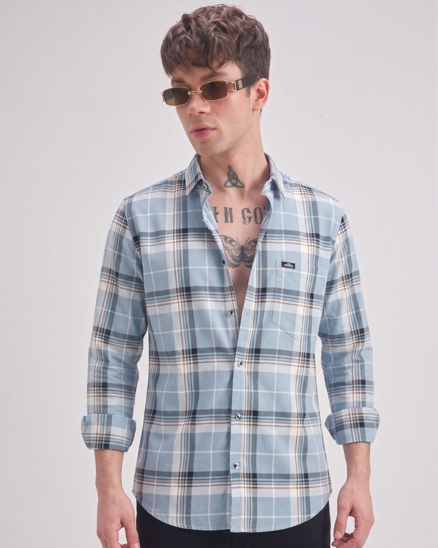 METRONAUT Men Checkered Casual Multicolor Shirt