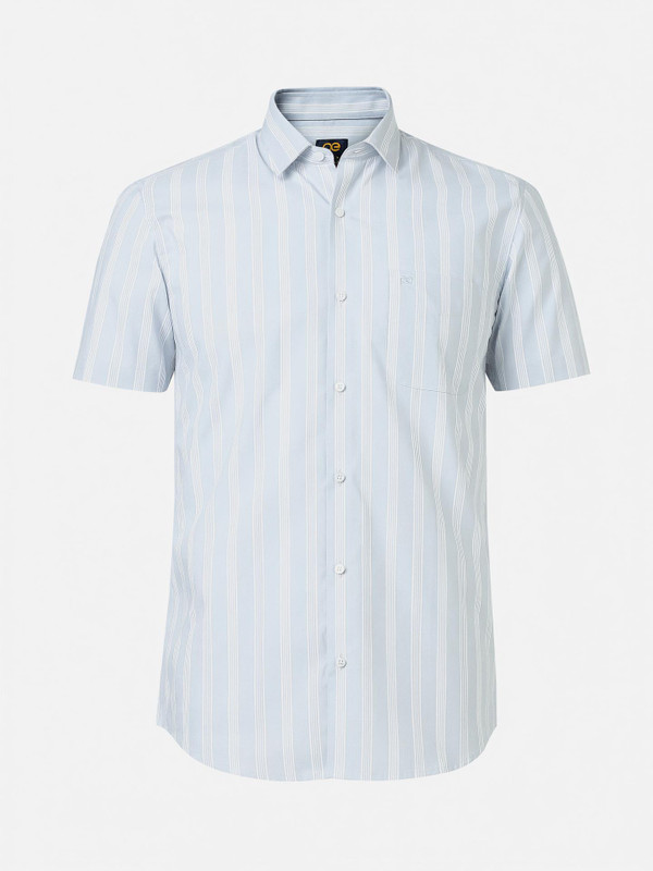 PETER ENGLAND Men Striped Formal Grey Shirt