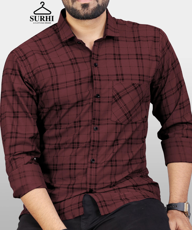 Surhi Men Checkered Casual Multicolor Shirt