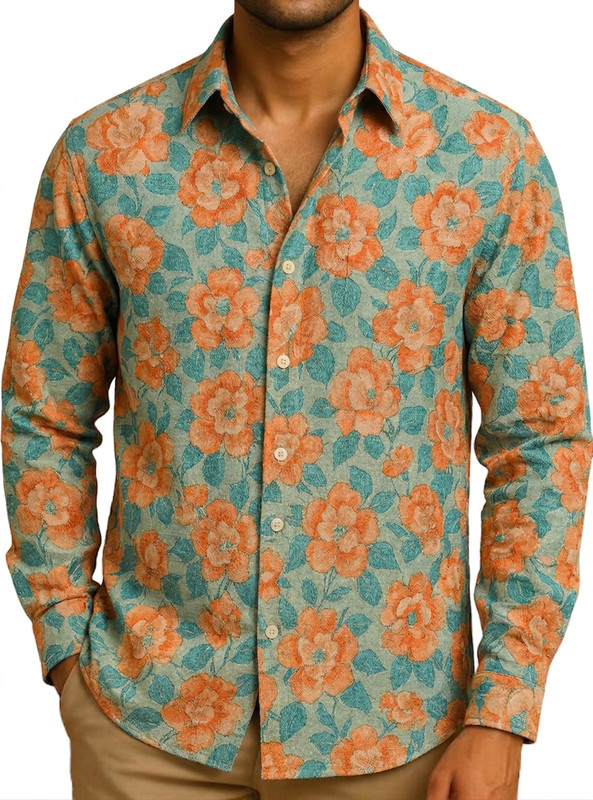 Try This Men Floral Print Casual Multicolor Shirt