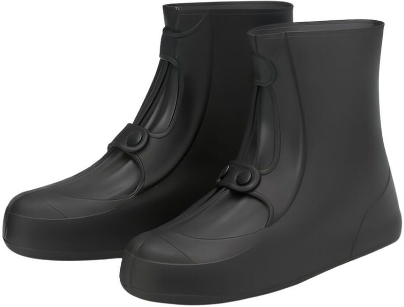 PAGALY Reusable Waterproof Silicone Shoe Cover for Bike Riding,Travel & Outdoor 29 cm Silicone Black Boots Shoe Cover(X-Large Pack of 1)