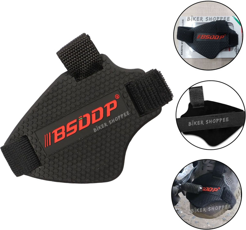 BIKER SHOPPEE MOTORCYCLE GEAR SHIFT SHOE PROTECTOR COVER FOR MOTORCYCLE RIDER Silicone RED & BLACK Boots Shoe Cover(FREE SIZE USE EVERY SHOES Pack of 1)