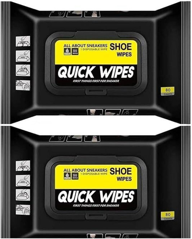 CITYCART Shoe Wipes Wipes Pack of 1(80 Wipes) Instant Cleaner Sports, Velour, Leather, Canvas Shoe Cleaner(White)