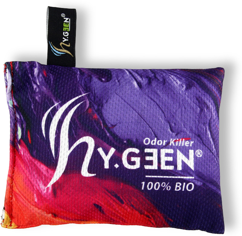 Hygeen Charcoal Deodorizer Pouches | Natural Odor Remover for Gym & Cars Car Air Purifier(Purple)
