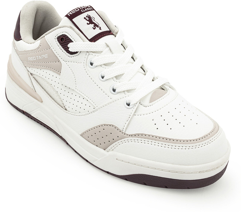 RED TAPE Women's Lifestyle Sneakers for Casual White/Wine