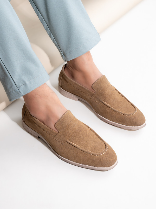 Mast & Harbour Men Beige Loafers Loafers For Men