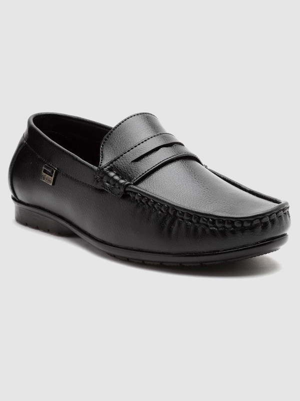 action DOTCOM DRIVE-101 Microfiber Classic Comfortable Retro Durable Casual Slip-On Loafers For Men(Black , 7)