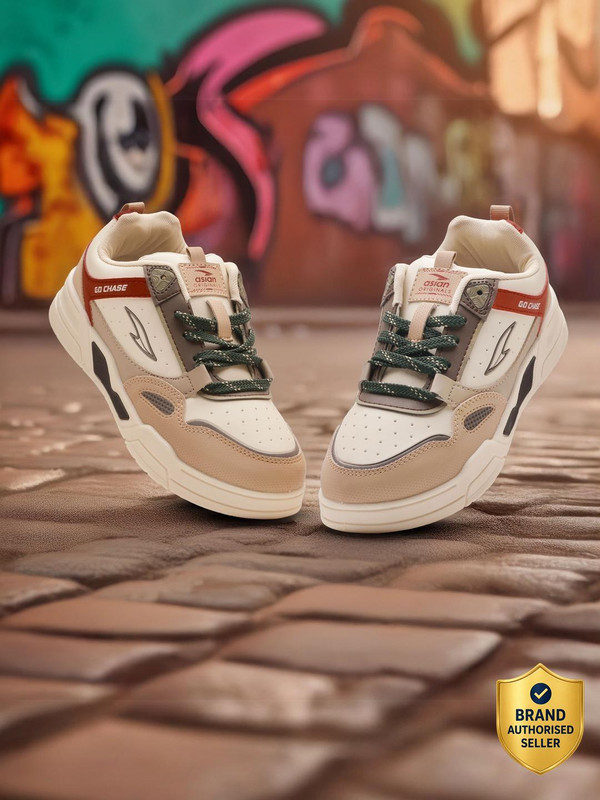 asian Men’s Tango-01 Sneakers CREAM BEIGE