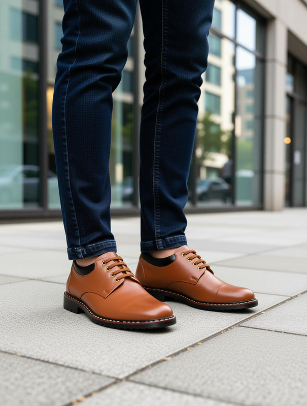 Believe Formal Shoe For Men ( Tan ) Derby For Men(Tan)