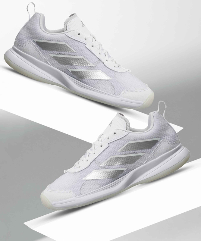 ADIDAS AvaFlash Tennis Shoes For Women(White , 5)