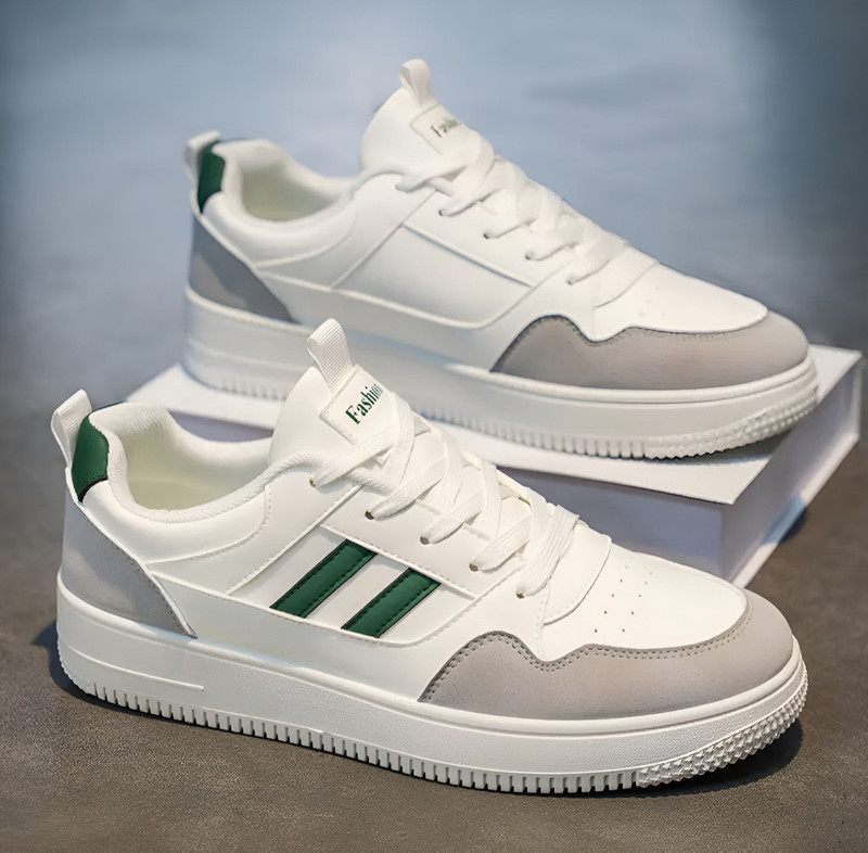 Pocy Shoes Breathable Comfortable White sneakers Men Sneakers For Men(White, Grey , 8)