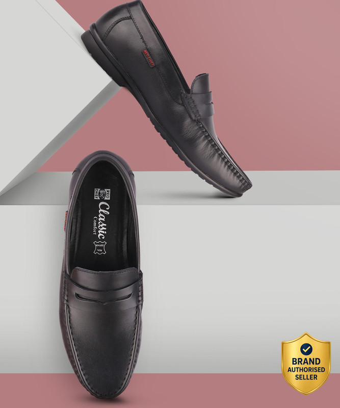 RED CHIEF Genuine Leather Formal Loafers for Men Black RC3749 001 Loafers For Men(Black , 7)