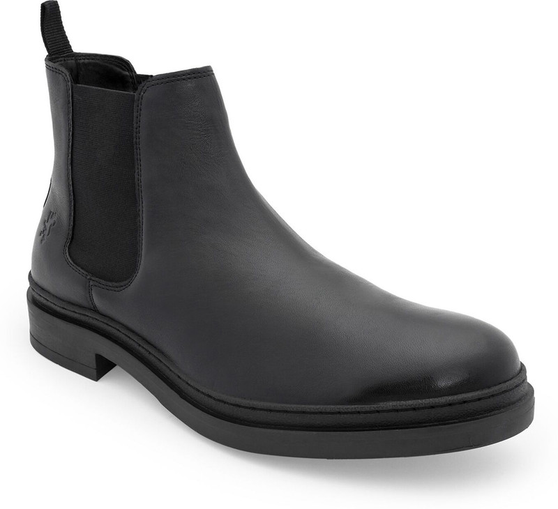 RED TAPE Men's Leather High-Top Boots for Everyday Style Boots For Men(Black , 8)