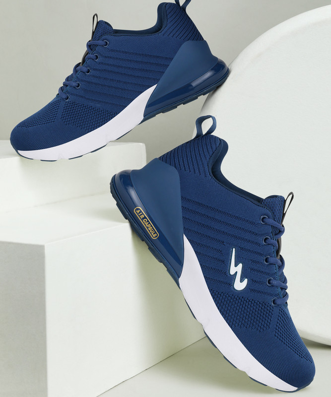 CAMPUS MIKE (N) Men's Sports Shoes | Memory Insole with Air Capsule Brilliance |Lace-Up Running Shoes For Men(Blue , 7)