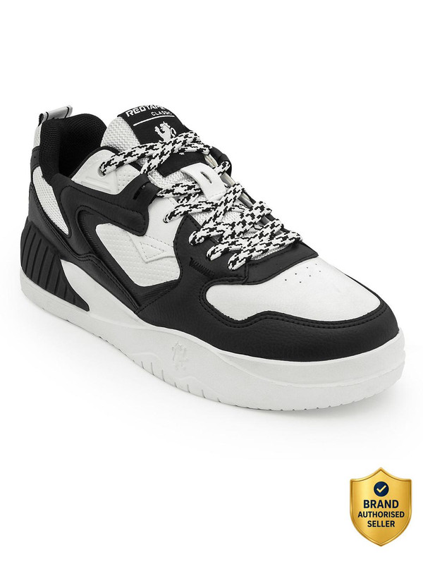 RED TAPE Lifestyle Sneaker Shoes for Men | Classic Rounded Toe, Soothing Insole Sneakers For Men(White, Black , 8)