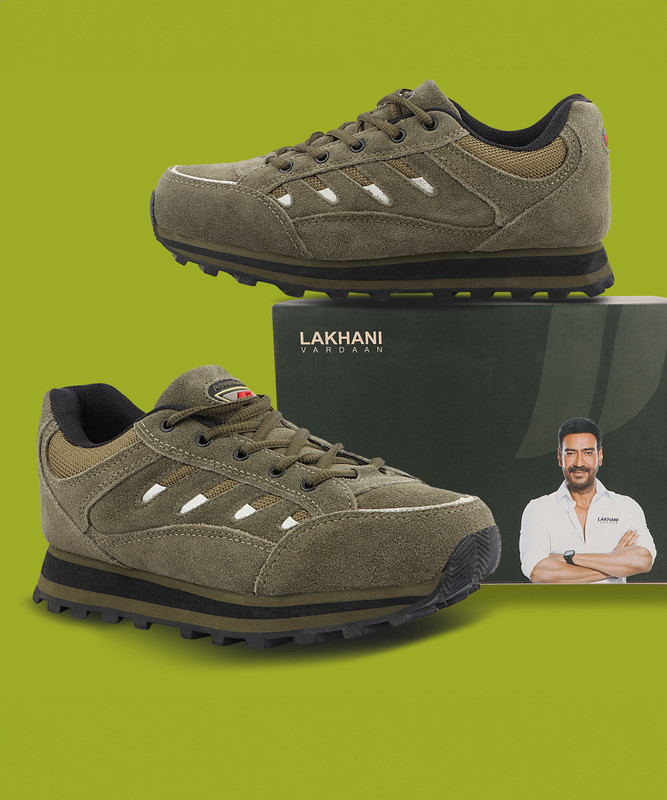 Lakhani Vardaan Pace Running Shoes For Men(Olive , 6)