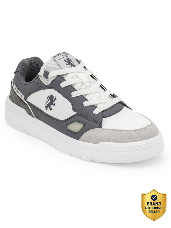 RED TAPE Lifestyle Shoes| Classic Rounded Toe, Soothing Insole Sneakers For Men(Grey, White , 6)