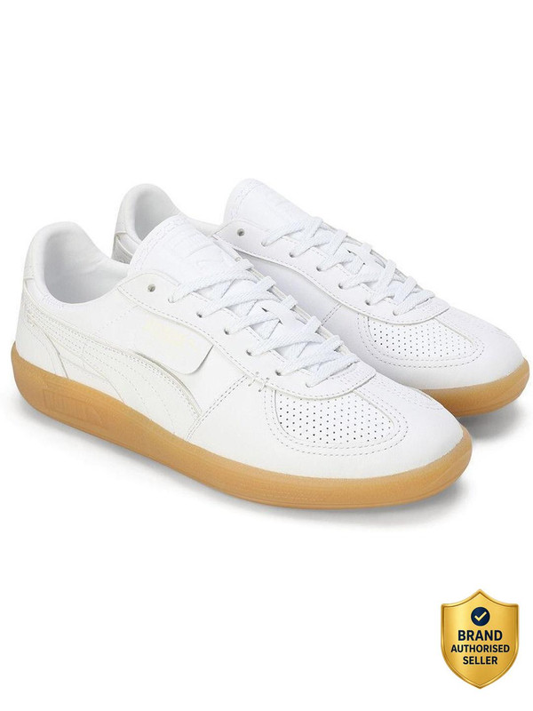 PUMA Palermo Lth S&P Sneakers For Men(White , 10)