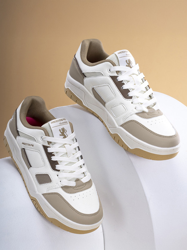 RED TAPE Women's Lifestyle Sneakers for Elevated Everyday Style Sneakers For Women(White, Beige , 3)
