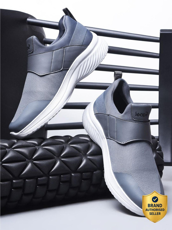 LIBERTY Leap7x FLATRON-1E Non Lacing Sports Shoes With EVA Sole | Comfortable Gym & Walking Shoes For Men(Grey , 8)
