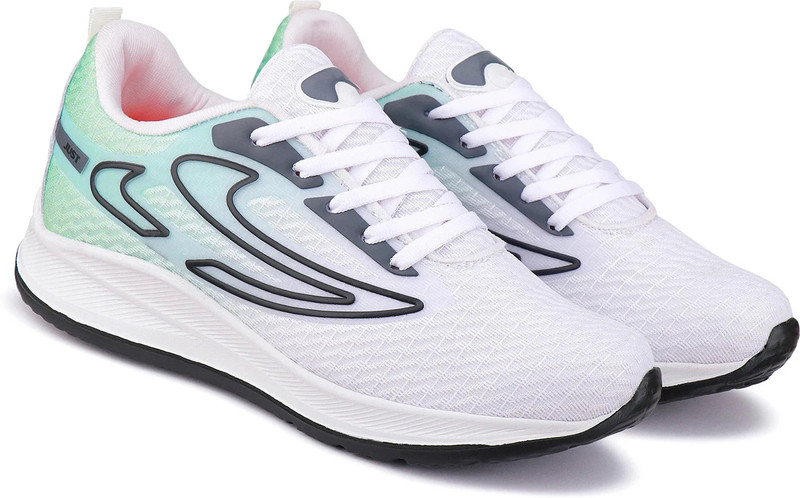NOBELITE Premium Sports ,Gym, Trending, Stylish Running Shoes For Men(Green, White , 9)
