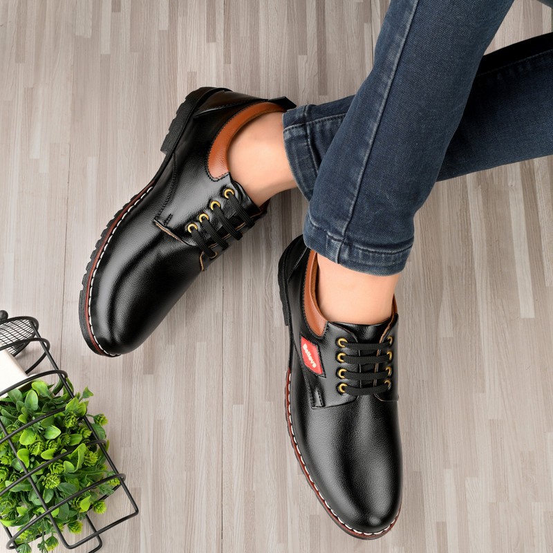 Believe Formal Shoe For Men ( BLACK ) Derby For Men(Black)