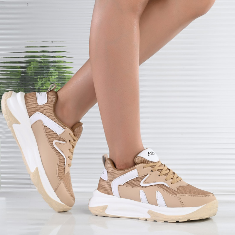 Knoos Sneakers For Women(Beige , 6)