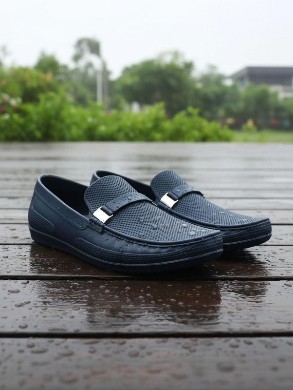 AJANTA loafer shoes, lightweight moccasin for office & casual, waterproof Loafers For Men(Blue , 5)