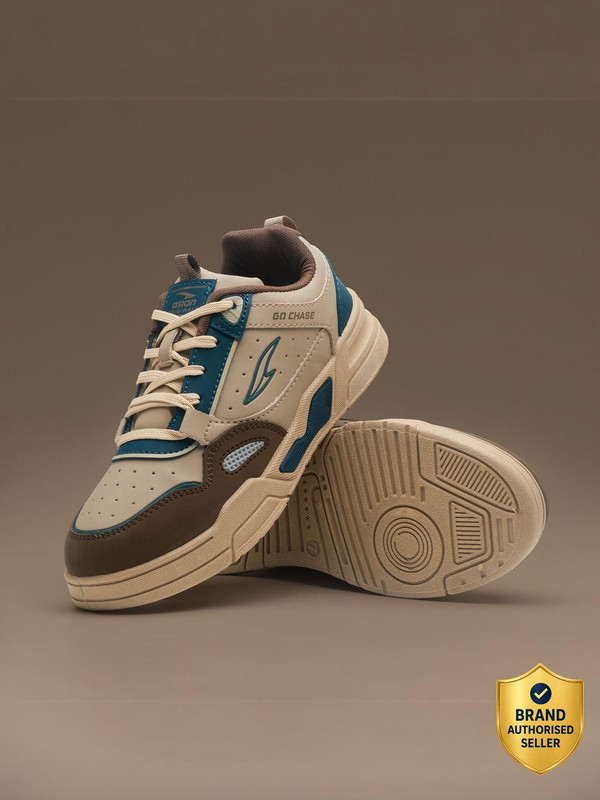 asian Men’s Tango-01 Sneakers | Stylish & Lightweight Shoes with High Grip Sole Sneakers For Men(Beige, Brown , 8)