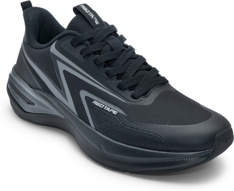 RED TAPE Low Cut Sports Shoes for Men in Black | Sports Shoes Walking Shoes For Men(Black , 7)