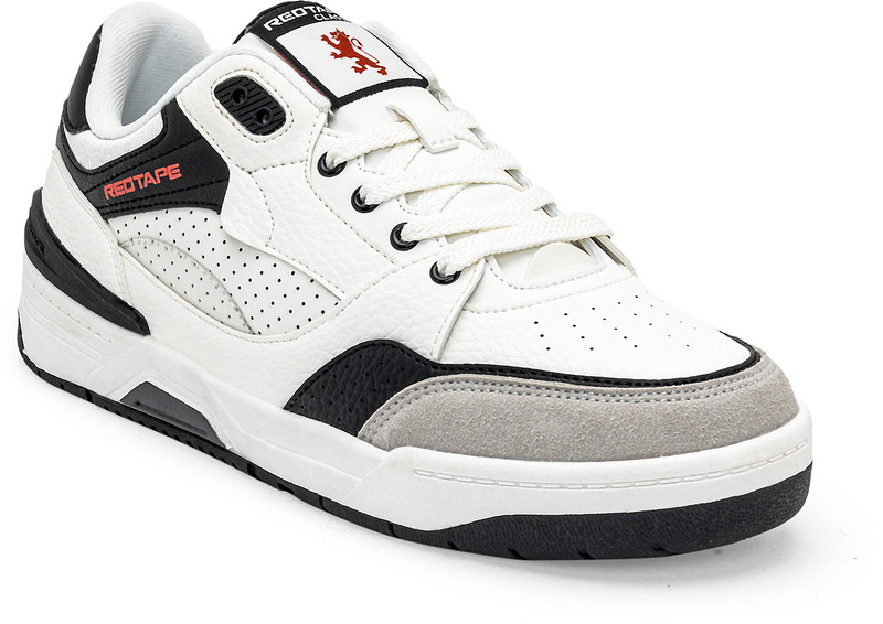 RED TAPE Black and White Shoes for Men | Lifestyle Casual Sneakers for Men | Sports Shoes Sneakers For Men(White, Black , 7)