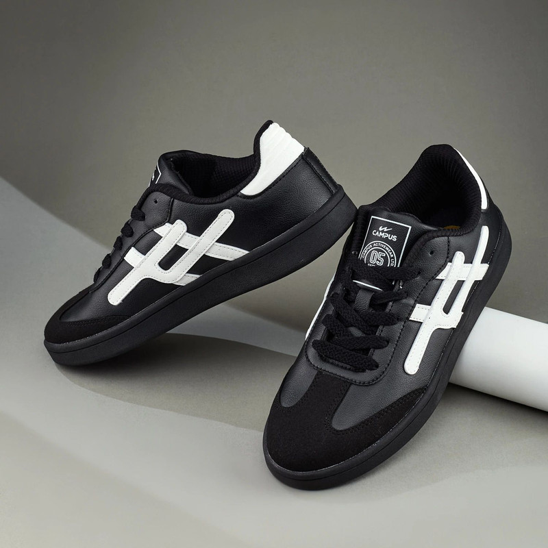 CAMPUS Casual, Walking, Daily Wear Sneakers for Women | Lightweight Comfortable Sneakers For Women(Black , 8)