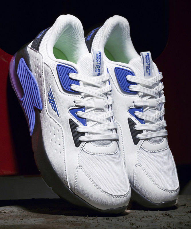 RED TAPE Sneaker Casual Shoes For Men | Soft Cushion Insole, Slip-Resistance Sneakers For Men(White, Blue, Blue , 6)