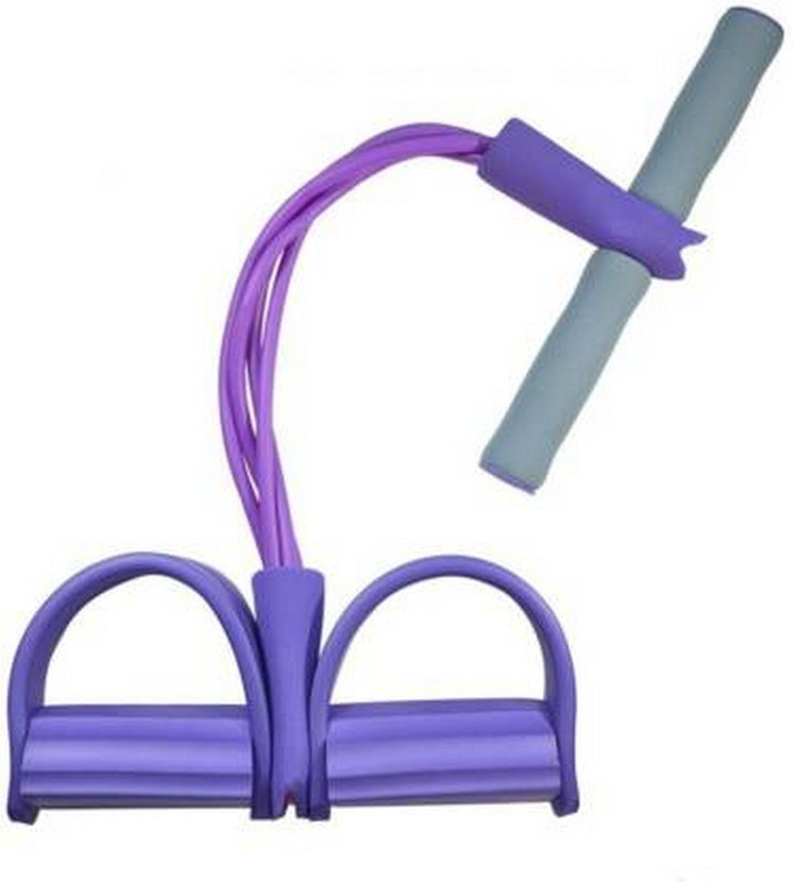 FEXMON 4-Tube Excercise Pedal Pull Reducer - Resistance Band Yoga Sports Equipment Ab Exerciser(Purple)