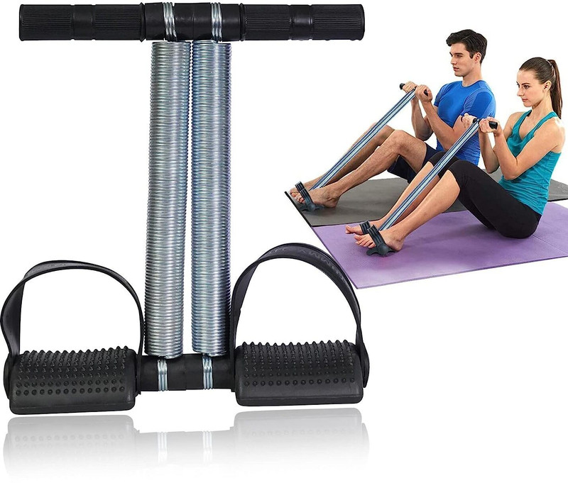 LIVOX Double Spring Tummy Trimmer & Ab Exerciser Ab Exerciser(Silver)