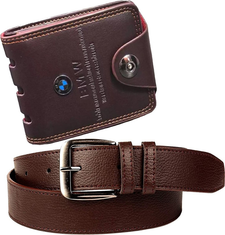 Kiggo Wallet & Belt Combo(Brown, Brown)