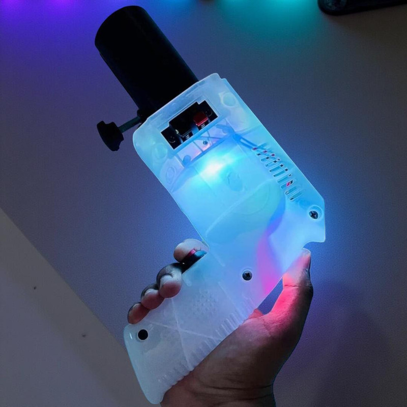 Tigloo Pyro Sparkle LED Party Gun – Handheld Spark Blaster for Clubs & Events Diwali Gun(White)