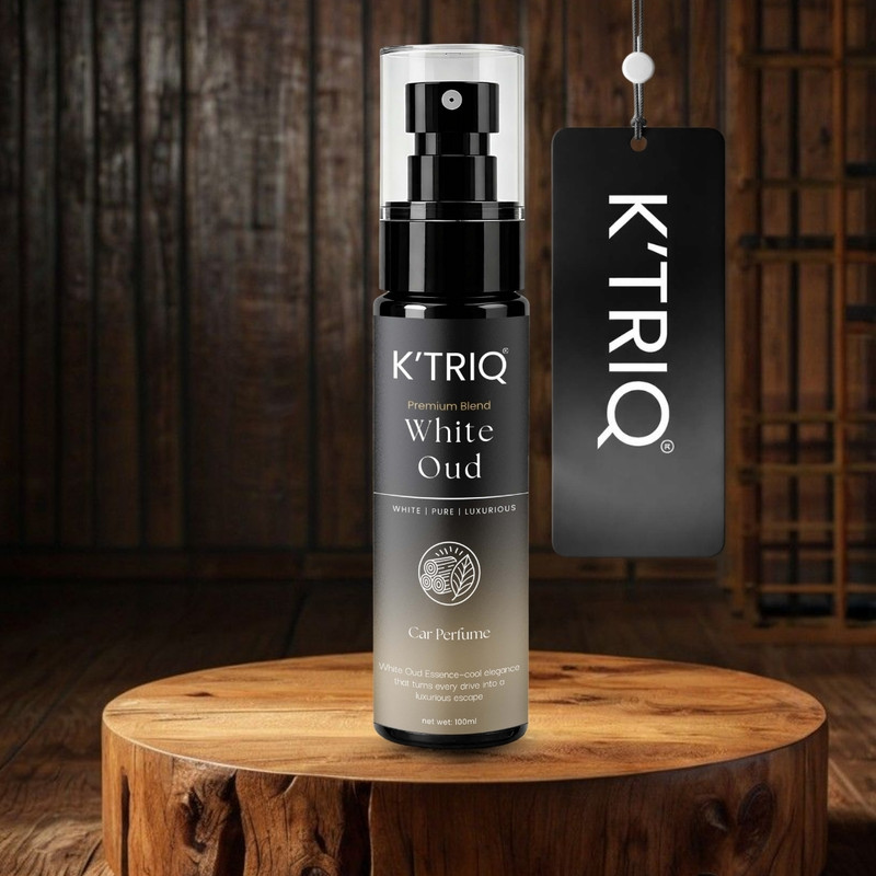 K'TRiQ White oud perfume, Car air freshener, car air freshener spray, car perfumes Car Freshener Spray Car Perfumes| Luxury Car Air Perfume Freshener| Air Freshener For Car Dashboard(100 ml)