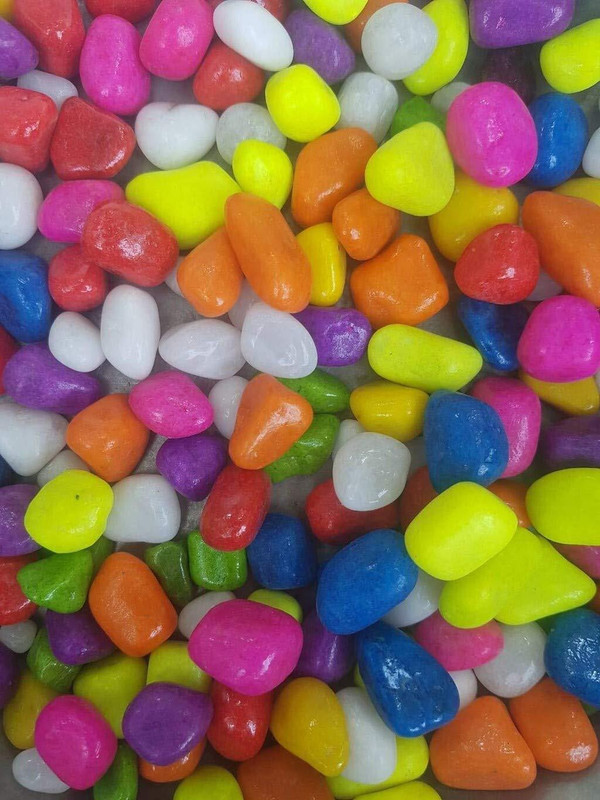kakajiji Handicraft Beautifully Polished Multi colour stones for fish pot decoration I aquarium pebbles I fish tank accessories I black stones I garden decoration items I fish pot decoration 1 KG River Rock Planted Substrate(Multicolor, 1 kg)