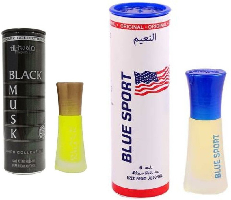 Al Nuaim BLACK MUSK & Blue Sport Herbal Attar(Floral)