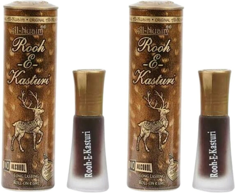 Al-Nuaim Rooh E Kasthuri Attar Pack of 2 Floral Attar(Floral)