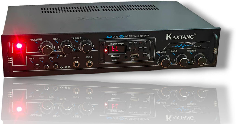 KAXTANG creta big card 9999 Bluetooth Digital Stereo transistor BT/USB//SD Card /FM /AUX 5000 W AV Power Amplifier(Black)