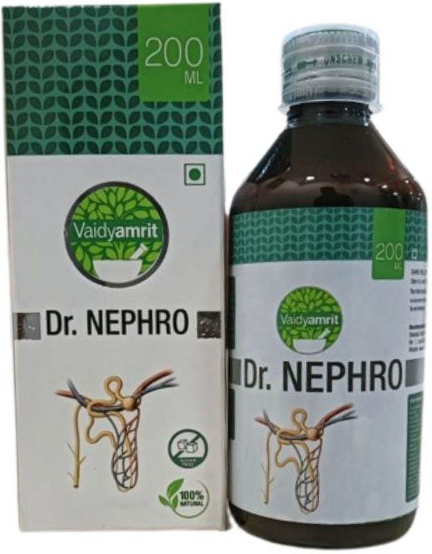 vaidyamrit Dr. Nephro Syrup | Kidney Care | Punernava Varun Shatavari Gokhru (200 ml(200 ml)